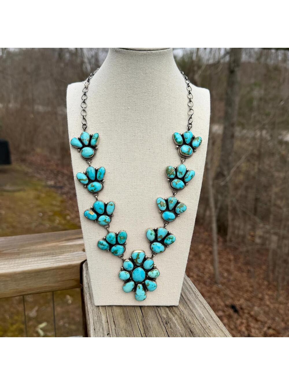 ***COLLECTION PIECE*** Sonoran Mountain Turquoise Cluster Necklace-Thomas Jim
